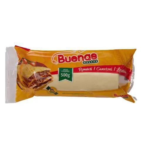 MASSA LASANHA RONDELI CANELONE BUENAS MASSAS ROLO 500G