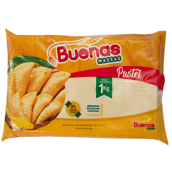 MASSA PASTEL BUENAS MASSAS QUADRADA 1KG