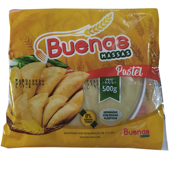 MASSA PASTEL BUENAS MASSAS REDONDA 500G