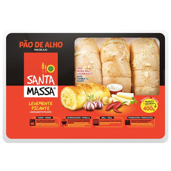 PAO DE ALHO SANTA MASSA PICANTE 400G
