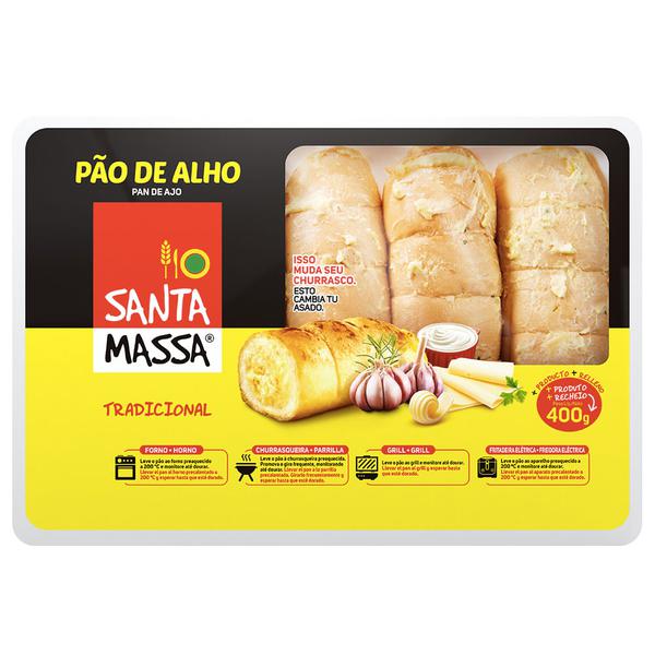 PAO DE ALHO SANTA MASSA TRADICIONAL 400G