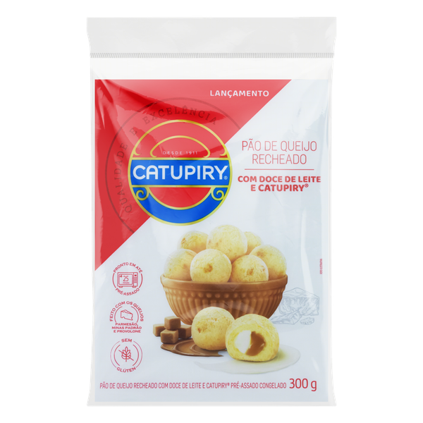 PAO DE QUEIJO RECHEADO DOCE DE LEITE E CATUPIRY ORIGINAL CAT
