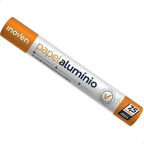 PAPEL ALUMINIO INOVEN ROLO 45CM 7,5M