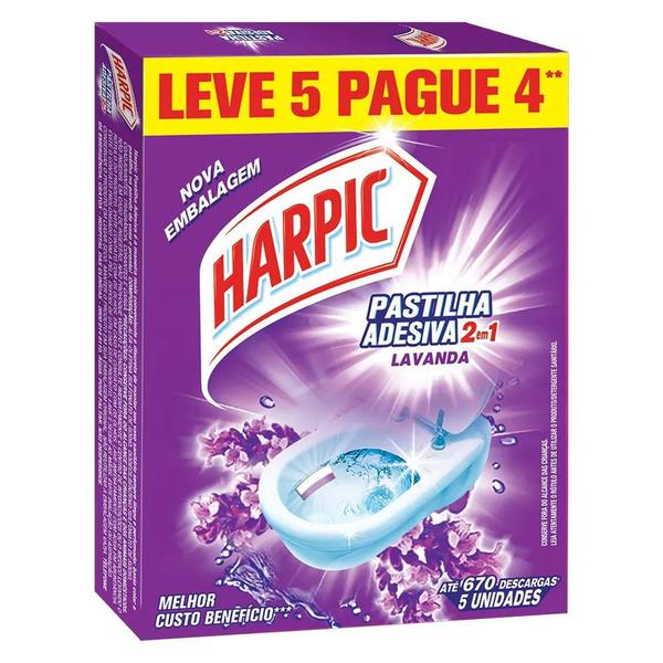 PASTILHA ADESIVA LEV5PAG4 LAVANDA HARPIC RECKIT