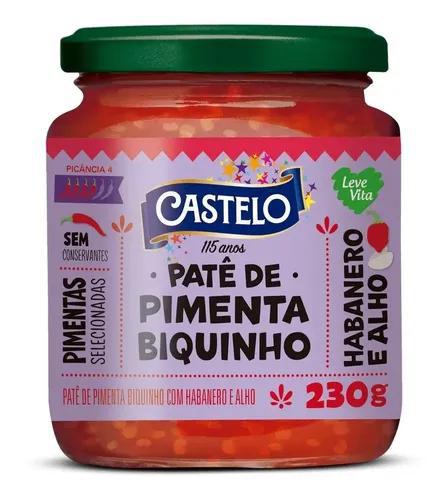 PATE PIMENTA BIQUINHO CASTELO HABANERO E ALHO 230G