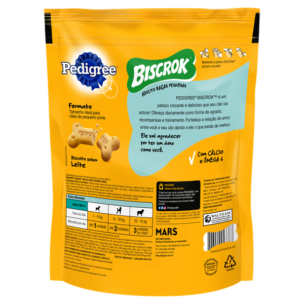 PETISCO P CAES PEDIGREE BISCOITOROK AD RAC PEQ LEITE 150G