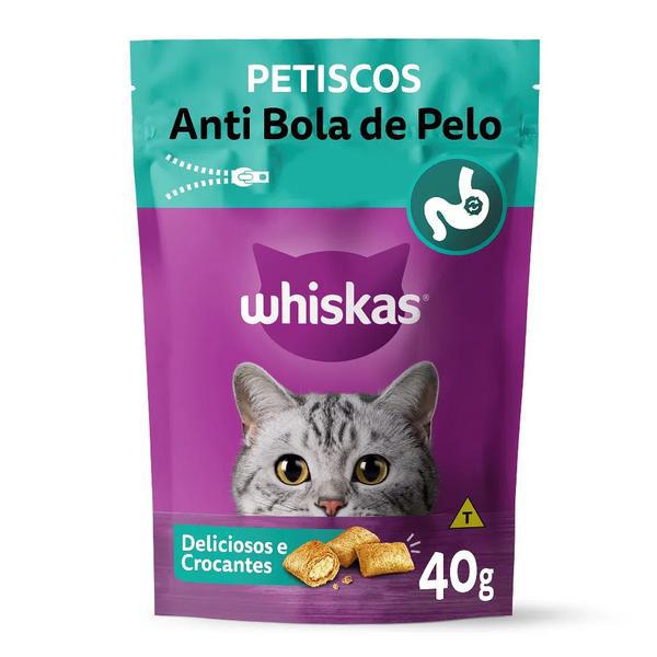 PETISCO P GATOS WHISKAS ANTI BOLAS DE PELO 40G