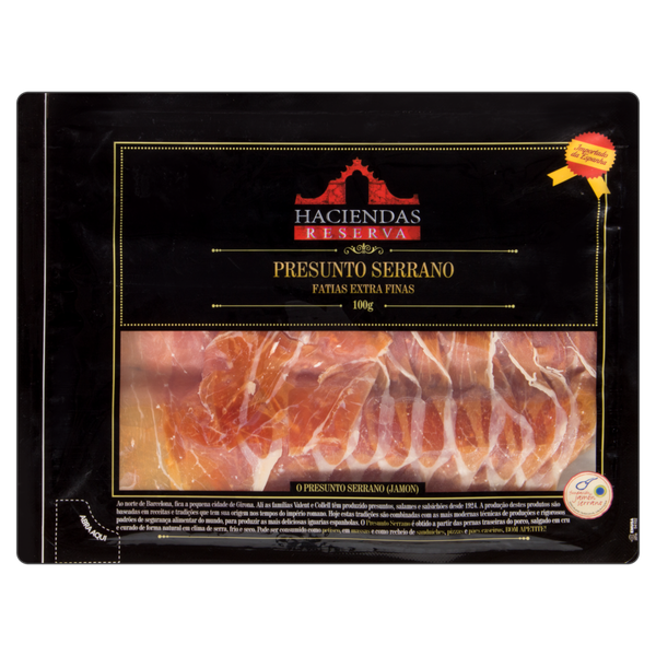 PRESUNTO SERRANO HACIENDAS EXT FINO RES FAT 100G