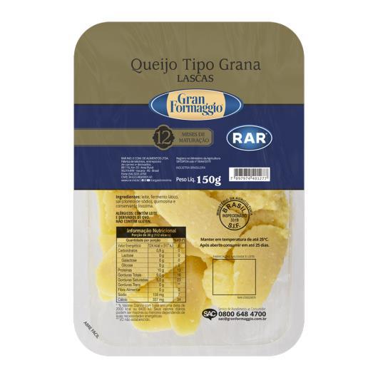 QUEIJO GRAN FORMAGGIO RAR LASCAS 150G