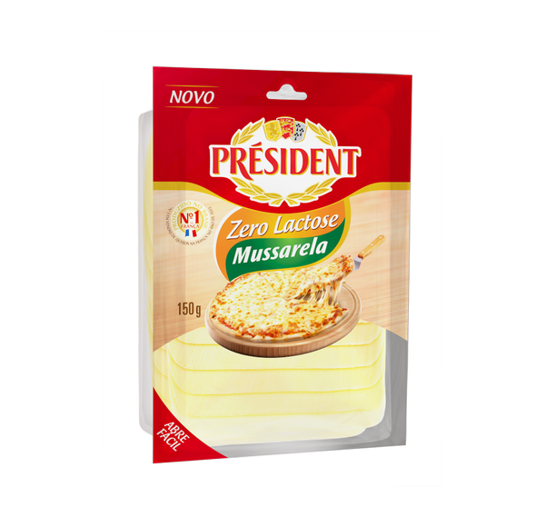 QUEIJO MUSSARELA PRESIDENT ZERO LAC FAT 150G