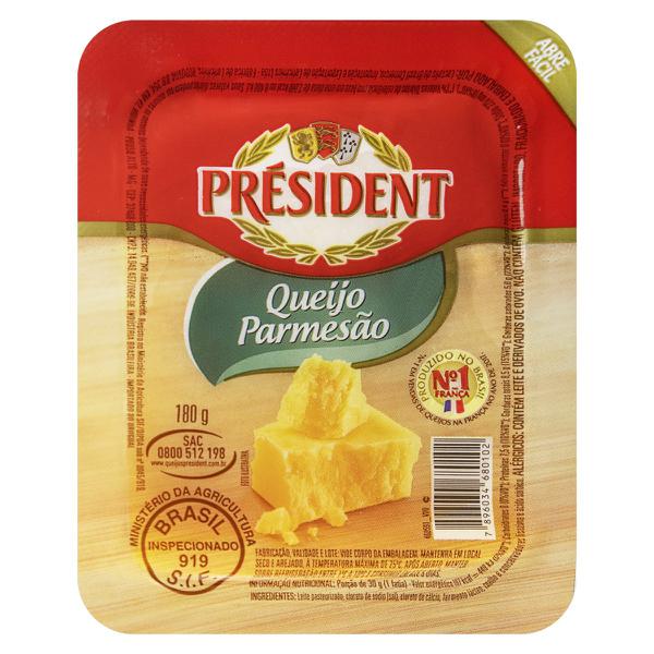 QUEIJO PARMESAO PRESIDENT FRAC 180G