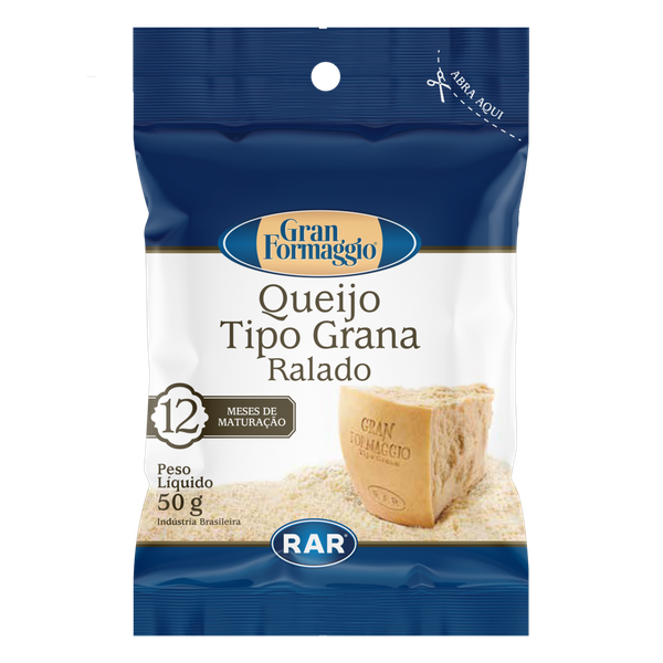 QUEIJO RALADO RAR GRAN FORMAGGIO 50G