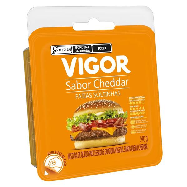 QUEIJO SABOR CHEDDAR FATIADO VIGOR 140G