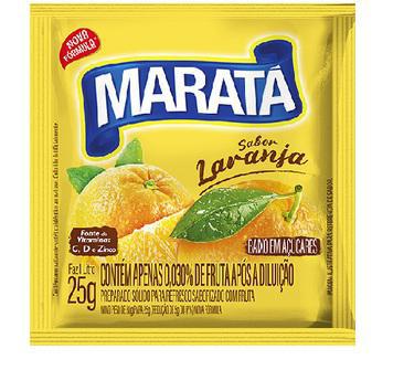 REFRESCO SABOR LARANJA MARATA 25G