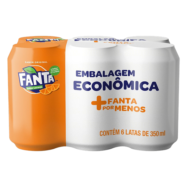 REFRI FANTA LARANJA PACK LT 6X350ML