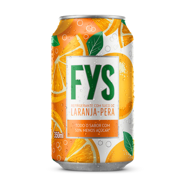 REFRIGERANTE FYS LARANJA PERA LT 350ML