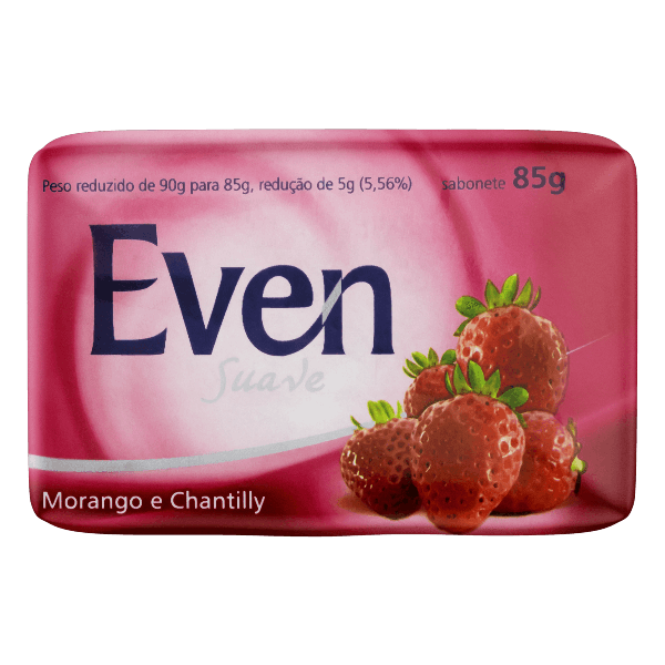SABONETE SUAVE MORANGO E CHANTILLY EVEN 85G