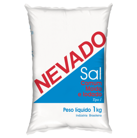 SAL NEVADO MOIDO E IODADO 1KG