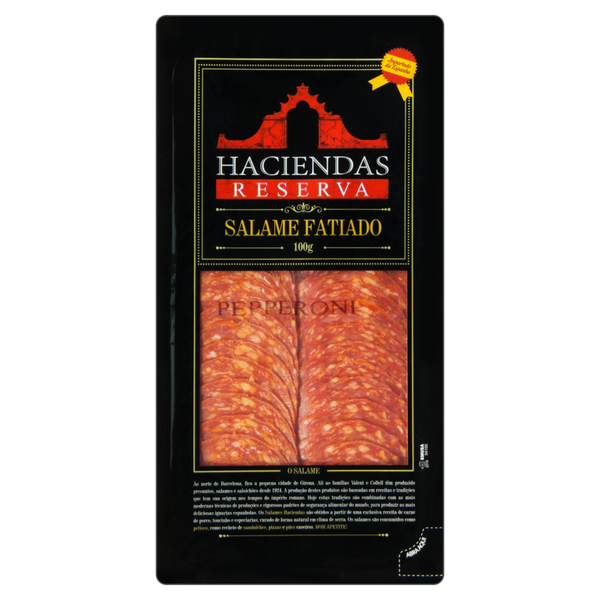 SALAME HACIENDAS  PEPPERONI FAT 100G