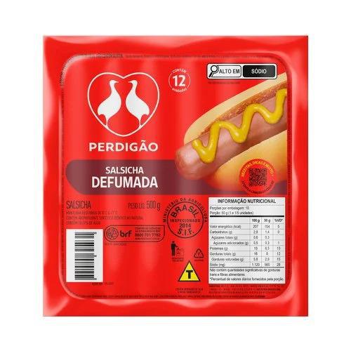 SALSICHA PERDIGAO HOT DOG DEFUM 500G
