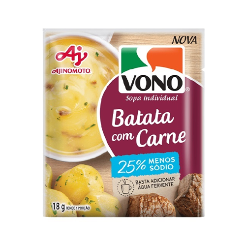 SOPA VONO BATATA C CARNE MENOS SODIO AJINOMOTO 18G