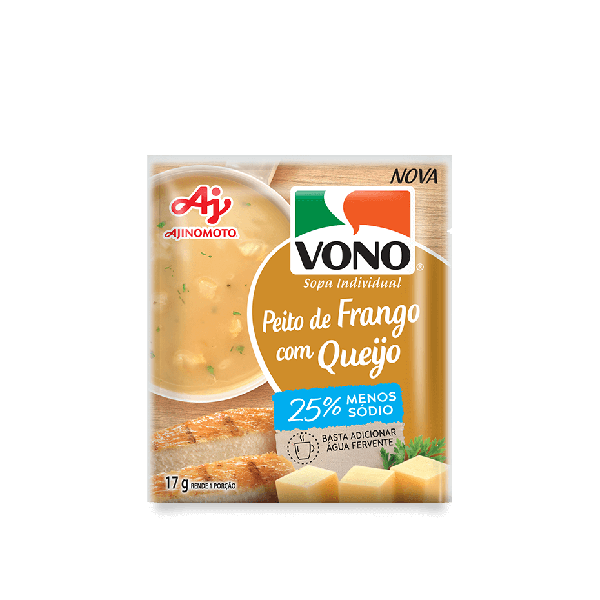 SOPA VONO FRANGO COM QUEIJO MENOS SODIO AJINOMOTO 17G