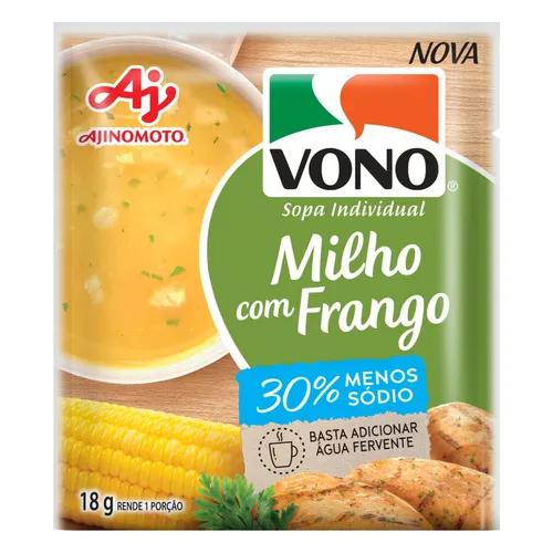 SOPA VONO MILHO C FRANGO MENOS SODIO AJINOMOTO 18G