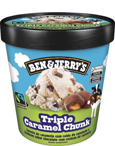 SORVETE BEM JERRYS TRIPLE CARAMEL CHUNK 458ML