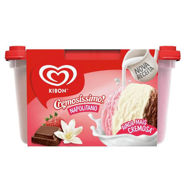 SORVETE KIBON NAPOLITANO CREMOSISSIMO PT 1,5L