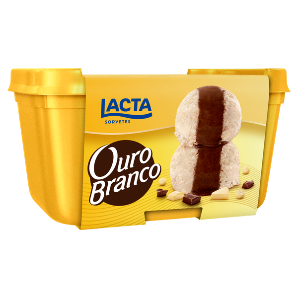 SORVETE NESTLE LACTA OURO BRANCO PT 900ML