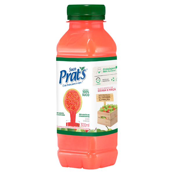 SUCO PRATS GOIABA E MACA 300ML