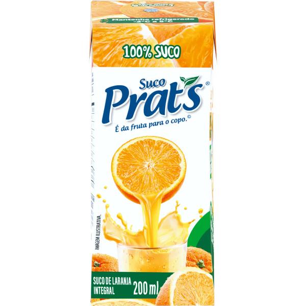 SUCO PRATS LARANJA INTEGRAL 200ML