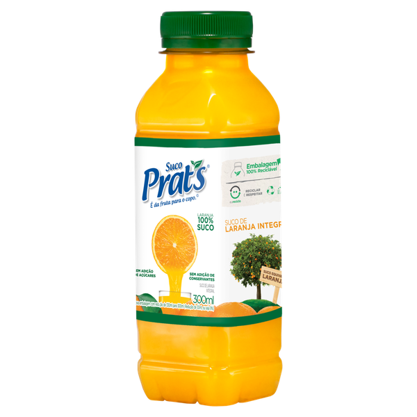 SUCO PRATS LARANJA INTEGRAL 300ML 