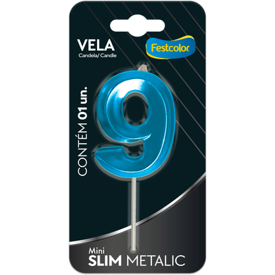 VELA MINI SLIM METALLIC AZUL N9