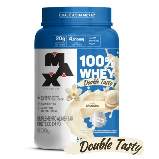 WHEY MAX TITANIUM 900G DUPLO SABOR BAUNILHA