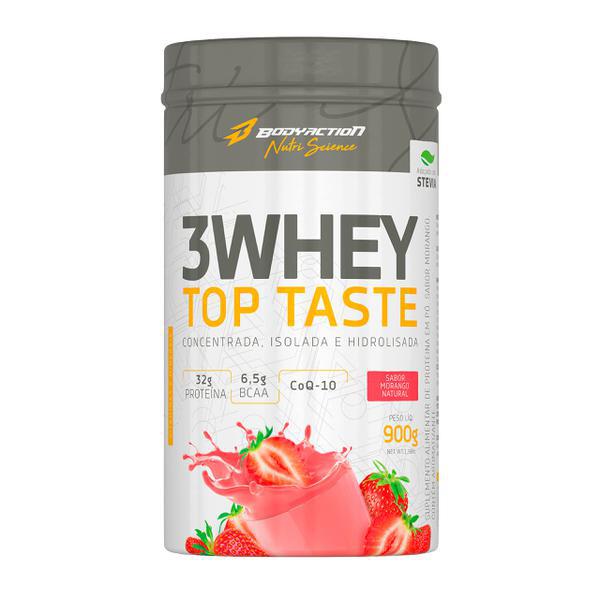 SUPLE ALIMENTAR BODYACTION 3WHEY MORANGO 900G