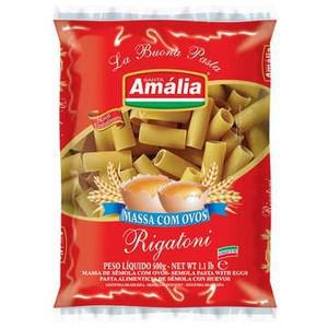 MACARRAO AMALIA COM OVOS RIGATONI 500G