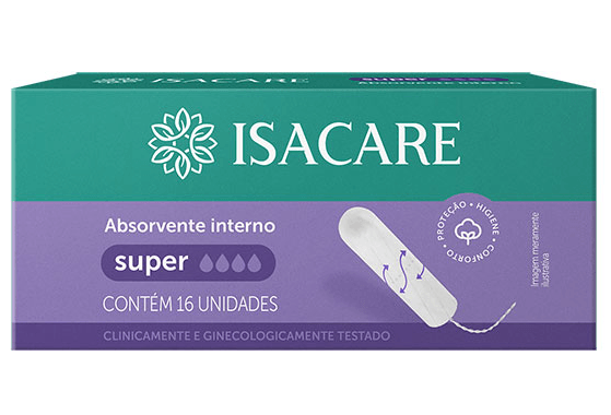 ABSORVENTE ISACARE INTERNO SUPER 16 UNIDADES