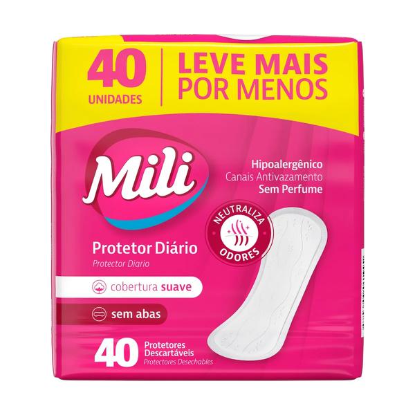 Protetor Diario 40un Com Fragancia Mili