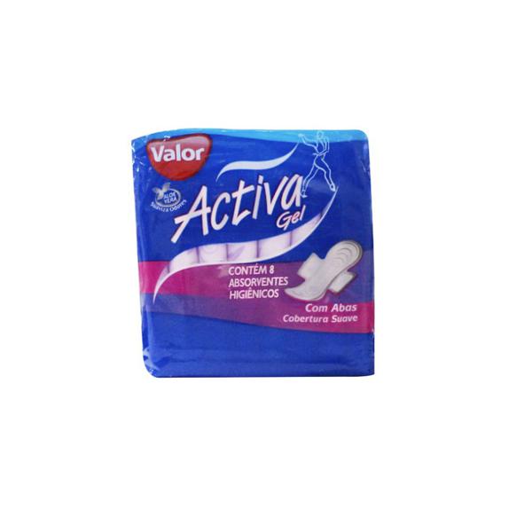 ABSORVENTE ACTIVIA GEL S/ABA SUAVE 8UN