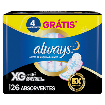 ABSORVENTES COM ABAS ALWAYS NOTURNO SUAV