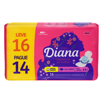 ABSORVENTES COM ABAS DIANA SUAVE MAIS P