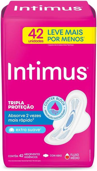 Protetor Diario Intimus Gel Suave C/Abas 42UN