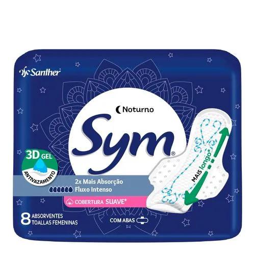 ABSORVENTE  C/ ABAS SYM NOTURNO LV8 PG7