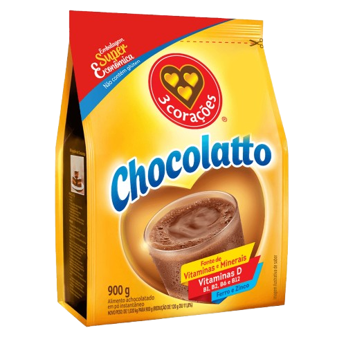 Achoc 3 Coracoes Chocolatto Sc 900G Emb Eco