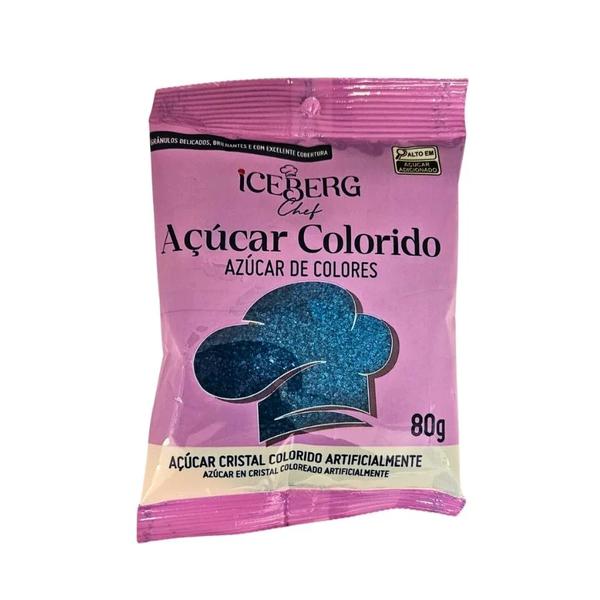 AÇUCAR COLORIDO AZUL 80G ICEBERG