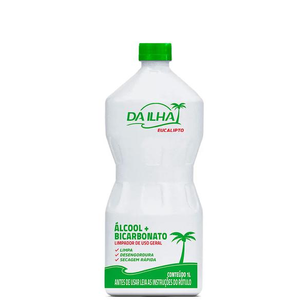 ALCOOL 1L DA ILHA + BICARBONATO EUCALIPT