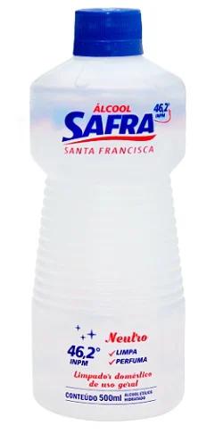 ALCOOL SAFRA BACTERICIDA NEUTRO 46,2 500ML