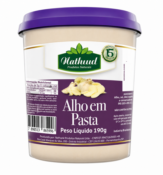 ALHO NATTUSUL PASTA 190G