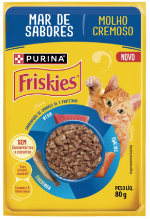 RACAO FRISKIES MAR DE SABORES 80g